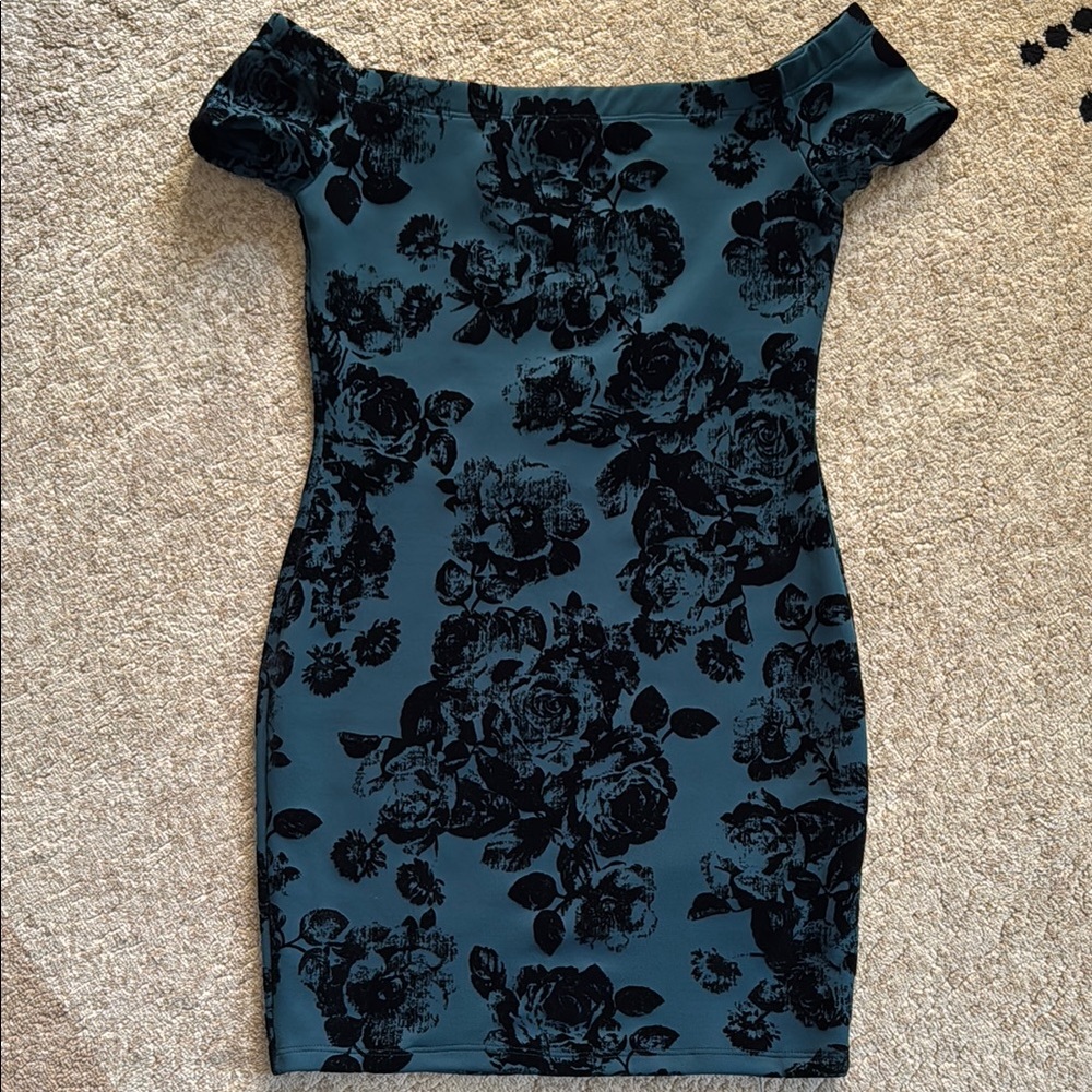 Elegant Black Floral Dress